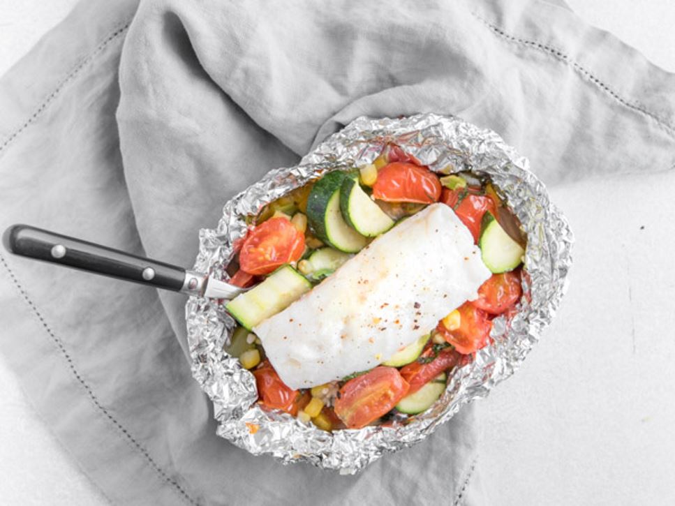 Baked Cod and Veggie Packets